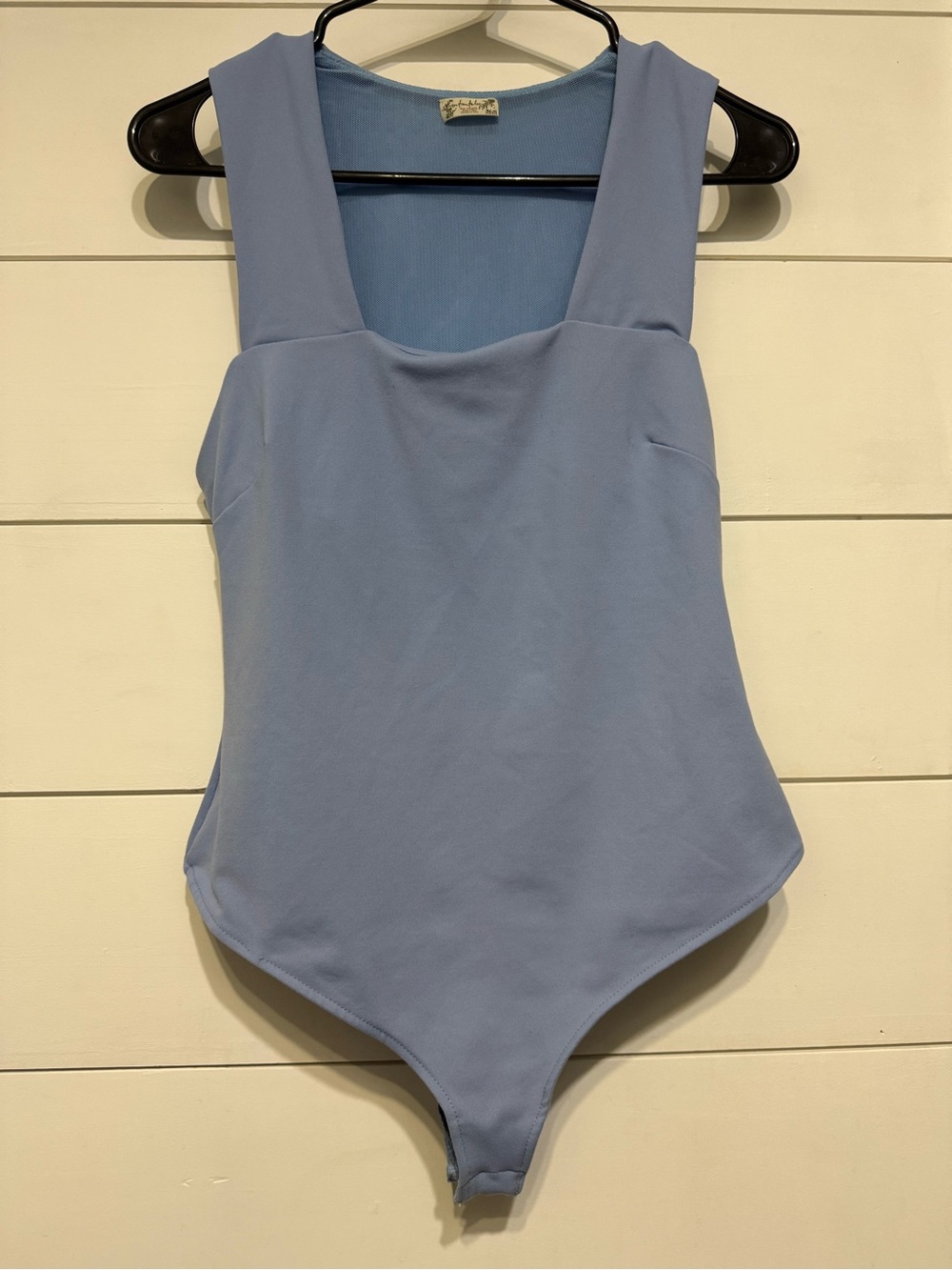 Intimately Free People Light Blue Scoop-Neck Bodysuit